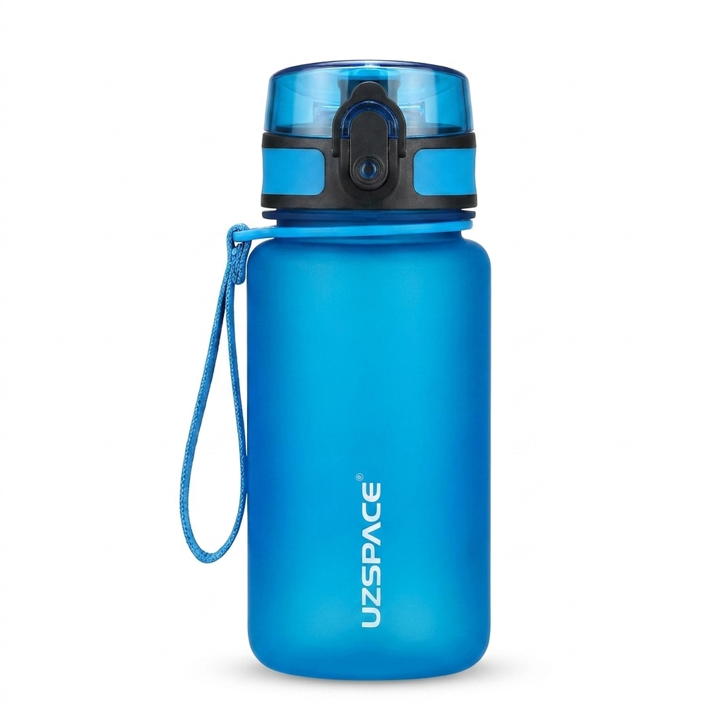 Portable Stainless Steel Water Bottle — Royal Blue 350ml — white background