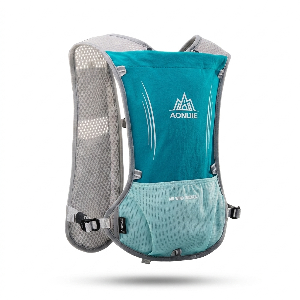 Trail Running Hydration Backpack — Mint Green — white background