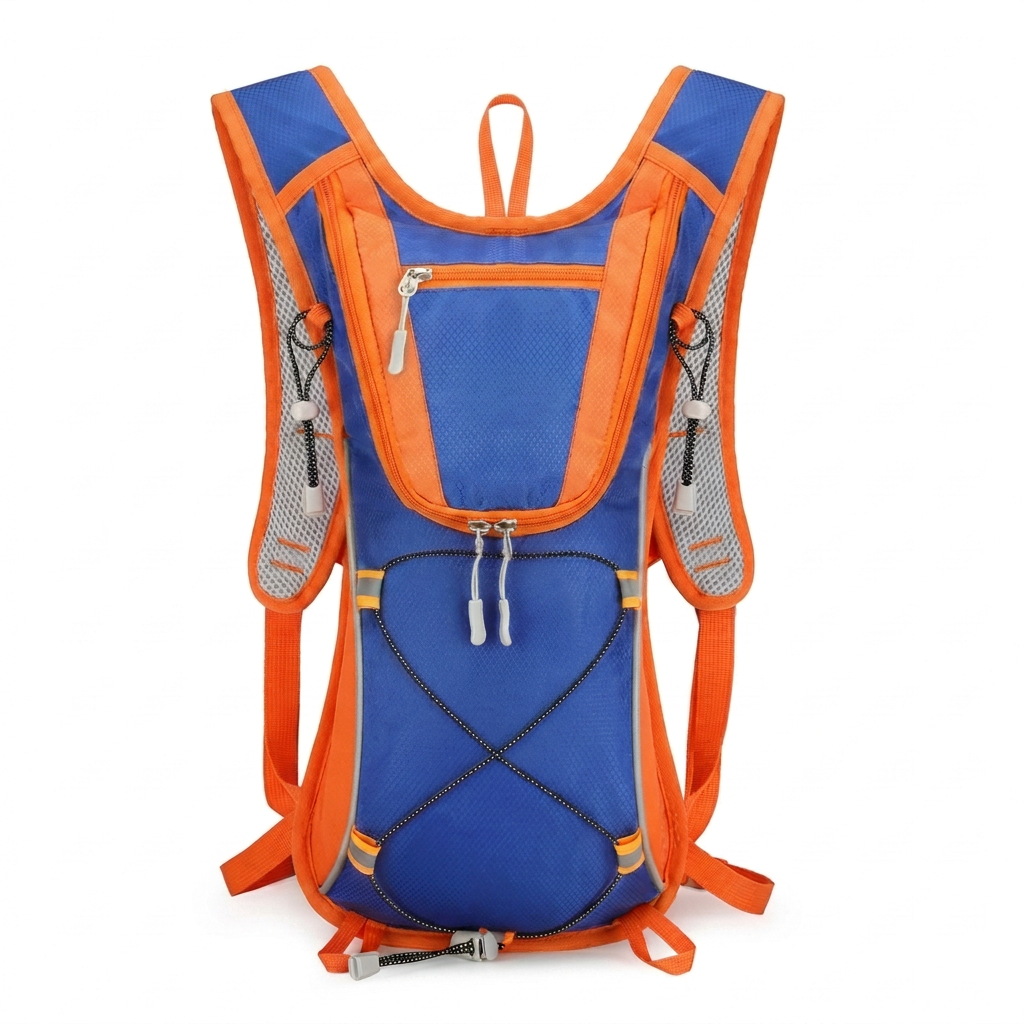 Lightweight Breathable Hydration Backpack — Blue — white background