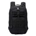 Tactical Backpack Outdoor Hiking Camping Bag — Black CP — white background